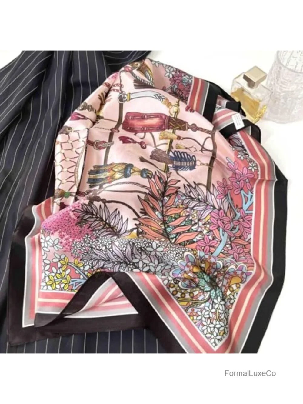 100% Pure Mulberry Silk Square Scarf 26x26 Neckerchief Hair Scarf Gift Packed